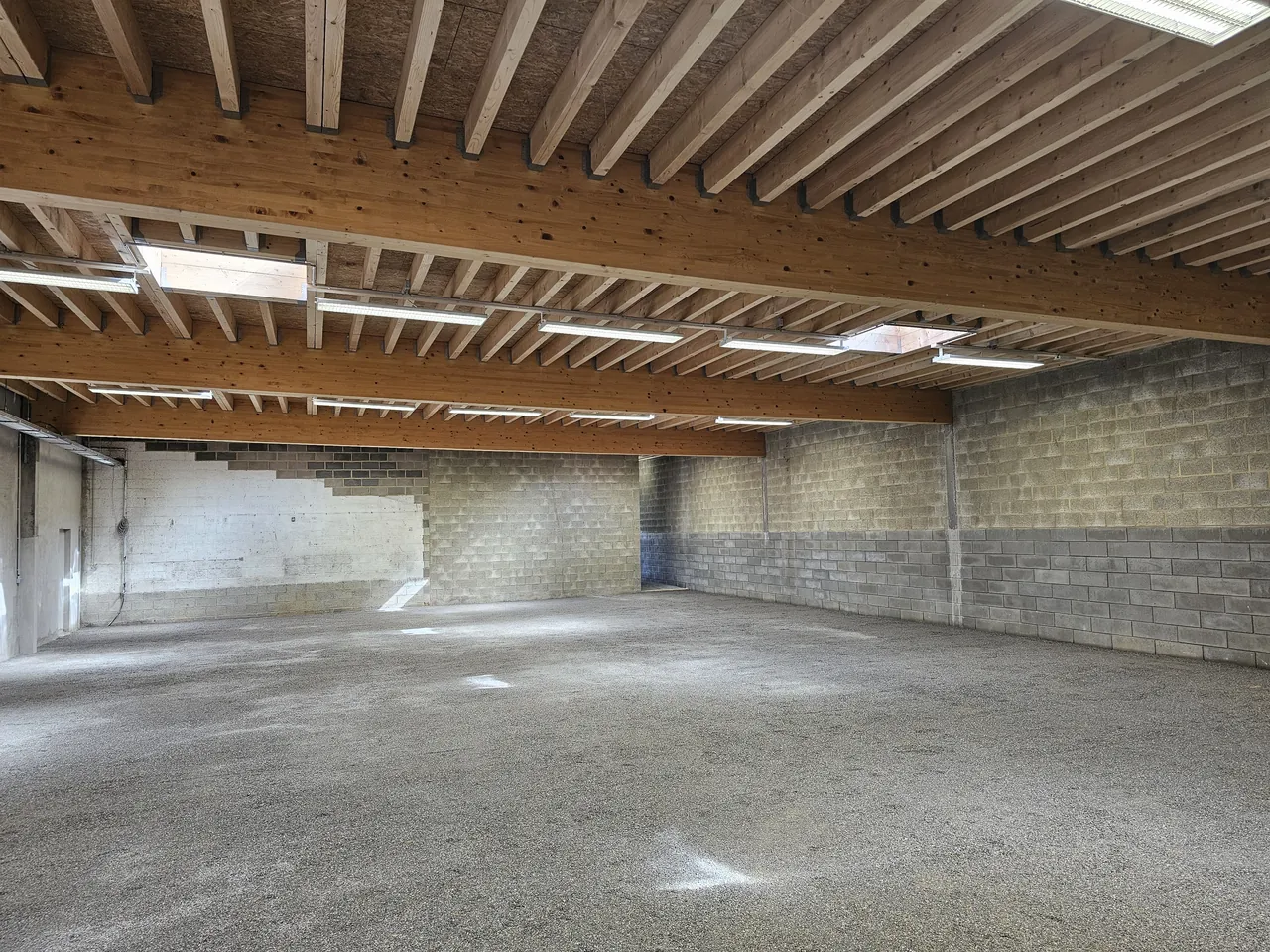 Installation électrique et éclairage LED d'un hangar à charpente bois
